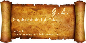 Geyduschek Léda névjegykártya